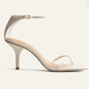 $278 Reformation Gigi Strappy cream Mid Heel Sandal Sz 8.5